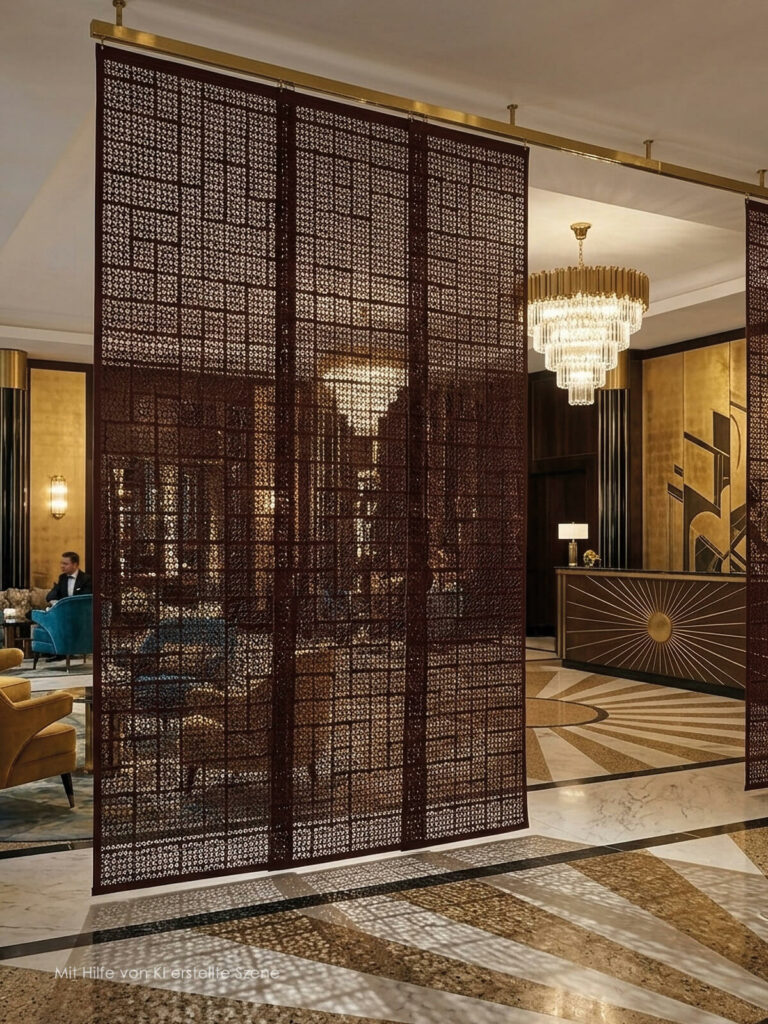 Ledervorhang, Interiordesign, Raumteiler, winterior